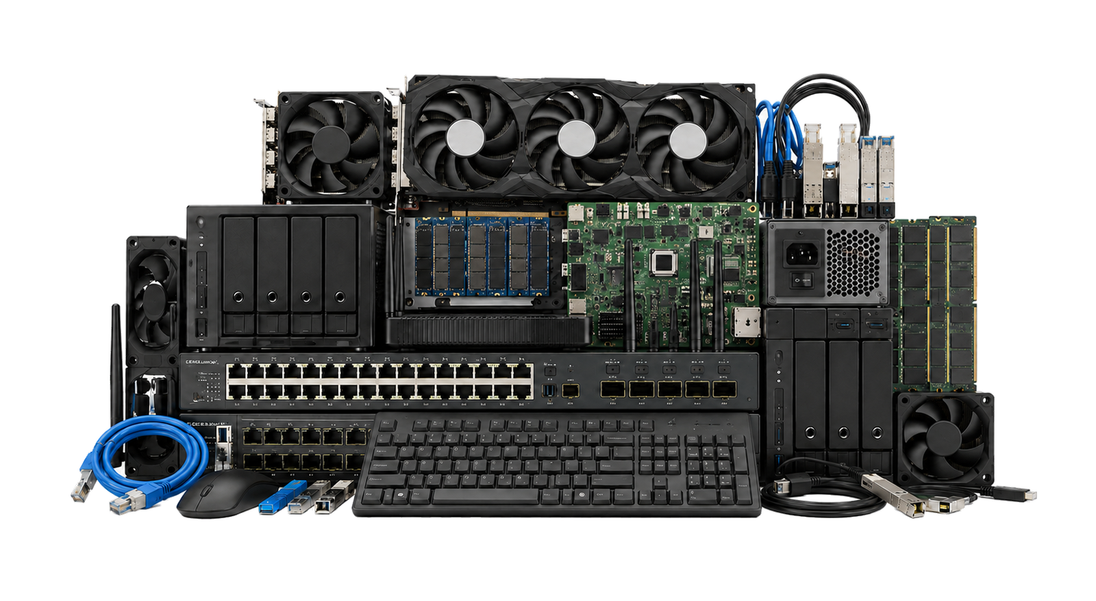 Combined IT hardware, networking, storage and computer components